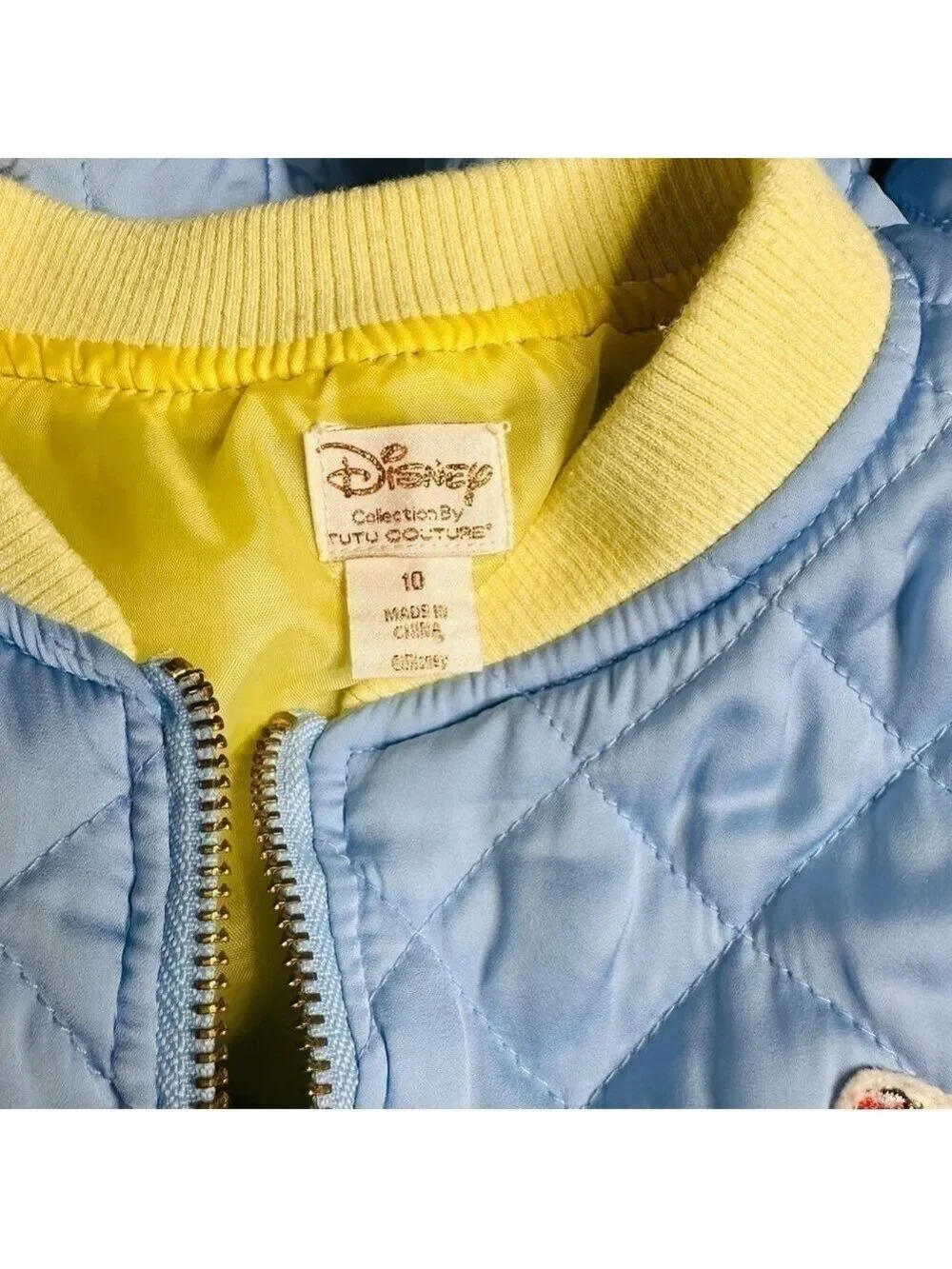 Disney Collection by Tutu Couture Beauty & The Beast Blue‎ Quilted Jacket Girls